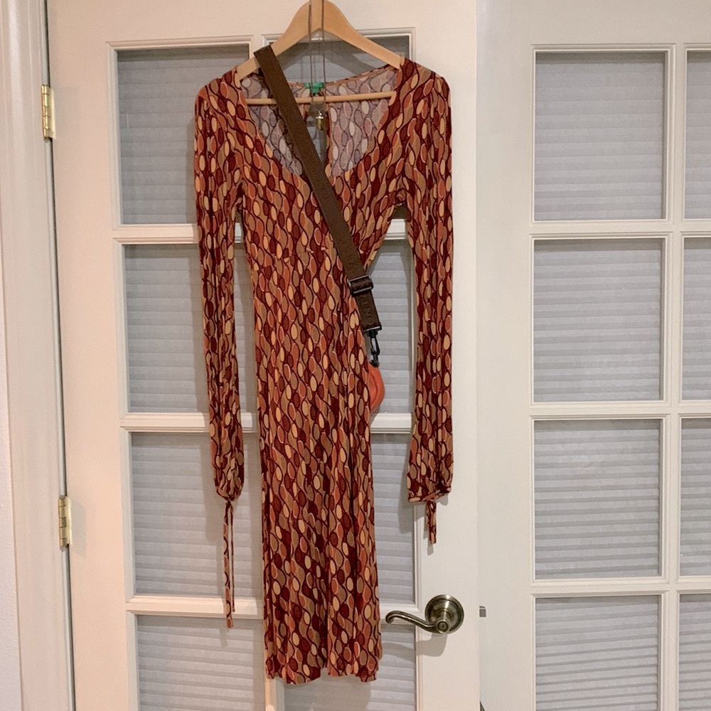 United Colors of Benetton Autumn Wrap Dress sz small